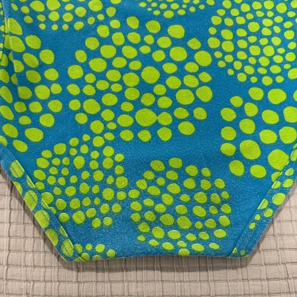 Marimekko Teal and Lime Green Patterned Short Sleeved Dress 80cm - Picture 5 of 8